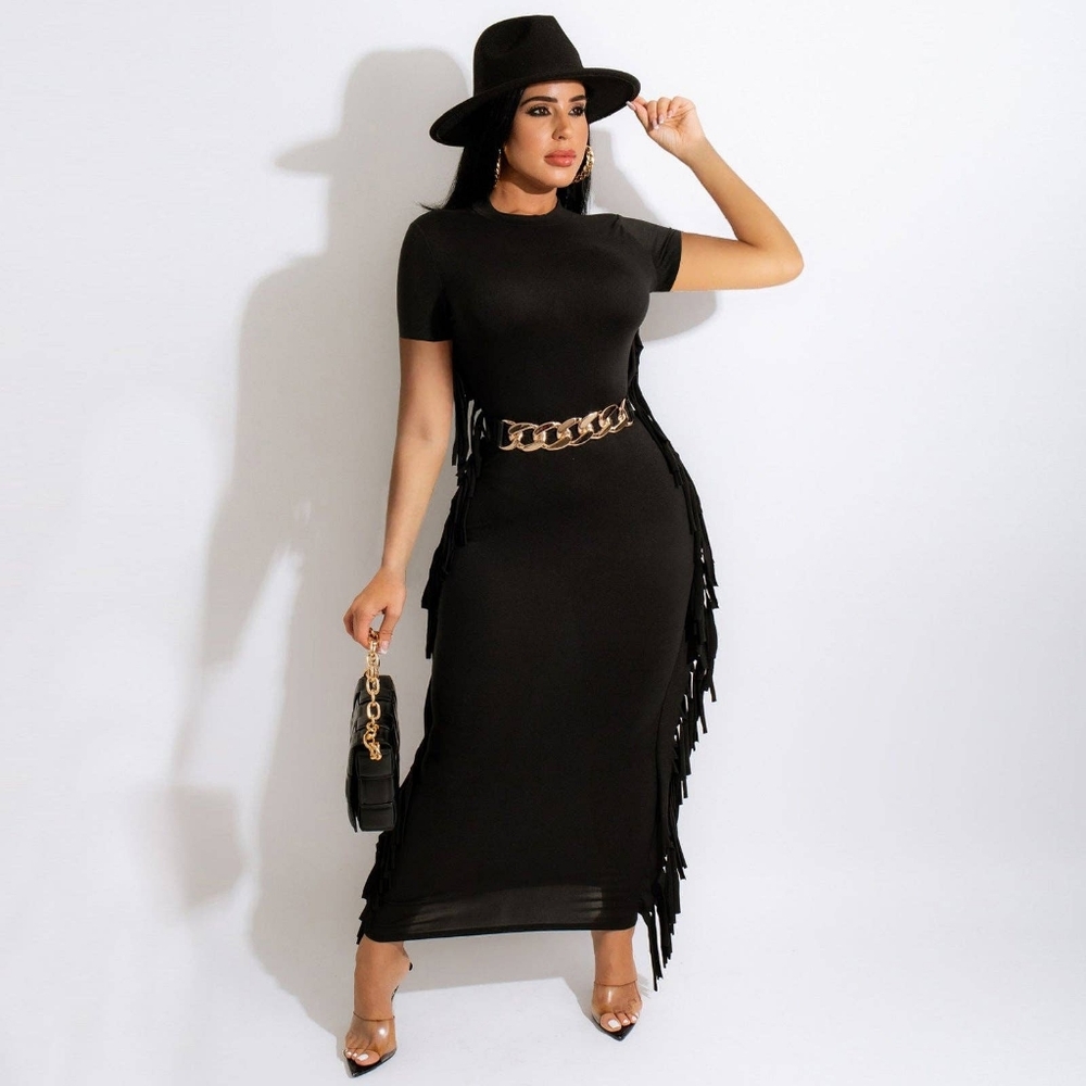 Black Tassel dress